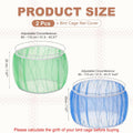 Bird Cage Seed Catcher, Bird Cage Net Cover Seeds Guard, Universal Birdcage Accessories, Blue/Green, Circumference 31.5"