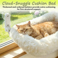 Zoratoo Foldable Cat Window Perch, Widened Cushion Cat Bed for Large Cats