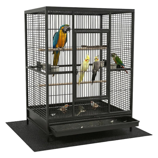 Wiojtry Under Pet Cage Mat for Bird Cages, Dog Kennels, Reptile Aquariums, Dog Kennels, Water-Resistant Pad for Hard Floors and Surfaces (X-Large)