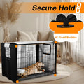 EVRBUL Dog Crate Cover 42 x 28 x 30 Inch Heavy Duty 420D Fabric Pet Kennel Cover Universal Compatible with 42 Inches Wir