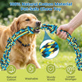 Norvy 40 Inch Dog Rope Toy for Aggressive Chewers, Heavy Duty Tug of War Chew Toy with Closed Double Loop Handles and 6 