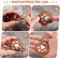 Aanqilze 5PCS Pet Hair Storage Keychain, Pet Dog Cat Hair Collector Paw Shaped fur keepsake Keychains, pet enthusiast commemorative gift