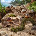 HERCCOCCI Hermit Crab Accessories, Hermit Crab Toys Flexible Climbing Bridge Reptile Hammock Habitat Decor for Hermit Cr