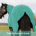 RESISTANCE Fleece Contour Horse Cooler — Anti-Sweat Moisture Wicking, 3 Quick-Grip Neck Closures, Tail Cord, Durable Hem