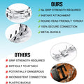 MOZETO Dog Collar, Adjustable Quick Release Stainless Steel Dog Training Collar with Metal Buckle for Medium/Large Dogs