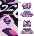 CuteBone Two Piece Dog Sports Dress Athleisure Leopard Print Puppy Pink Skirt Lightweight Small Dogs Girl Clothes Cat Apparel SPS01M