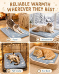 Papettly Self Warming Cat Bed, Reversible Self Heating Cat Pad Mat, 18x24IN