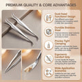 2 Pcs Stainless Steel Pet Tick Tweezer