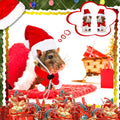 Weewooday 12 Pcs Mini Christmas Santa Hat Scarf Set, Small, Classic Style