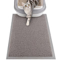 ondware Cat Litter Mat, 20x15 in Litters Box Mat Waterproof Non-Slip Easy to Clean Washable Trapping Mat for Kitty(Gray)