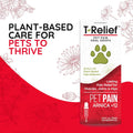 T-Relief Pet Pain Relief Drops Arnica +12 Powerful Natural Medicines Help Reduce Muscle Joint & Hip Pain Soreness Stiffness Injuries in Dogs & Cats - Fast-Acting Soother - 1.69 oz