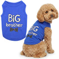 Parisian Pet Dog Shirt – 100% Cotton Shirts for Large Dogs – Blue Sleeveless Pet Clothes – Lightweight and Breathable Dog Apparel – Boy Big Brother Dogs Clothes - Stretchy Pet T Shirts