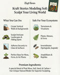Terrarium Modeling Soil Mix, Sculpting Terrarium Substrate, Sticky Clay Soil for Moss Walls, Vertical Natural-Looking Ba