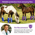Reflective Horse Fly Boots Set of 4, Loose Fitting Leggings for Horses, Equine Fly Leg Wraps Socks for 4 Legs, Breathabl