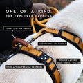 MADE TO ROAM Premium Explorer Harness - Y-Shaped Dog Harness with Adjustable Durable Nylon, Soft Padding, Metal Buckles 