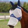 Harrison Howard Full Face Horse Fly Mask UV Protection and Breathable for Equine Use Comfortable Navy L