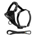 Kurgo Tru-Fit Smart Dog Walking Harness - Comfortable Fit - Adjustable Harness - Reflective Pet Wear - Quick Strap Release - Daily Walk Accessory - Includes Seat Belt Loop - Black - Large