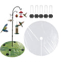 2 PCS Bird Seed Catcher for Pole - 47.24" Clear PE Outdoor Mat for Under Bird Feeder, Waterproof Tear-Resistant Seed Cat