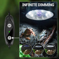 REPTI ZOO UVB Reptile Light with Dimming, LED UVB Light Bulb Fixture for Bearded Dragon Gecko Lizard Turtle Snake, Adjus