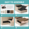 COZY KISS Dog Stairs with Storage, 16.7" H Wider Dog Steps, 3-Step