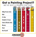 Rust-Oleum Zinsser 307648 Odor Killing Primer, White, Quart