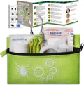 Tick Remover Tool Kit Include Tick Bar Tique Remover, Tick Removal Tweezers, Tick ID Card for Dogs Cats and Humans for L