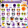 SUMMORO 68Pcs/34Pairs Halloween Dog Hair Bows with Rubber Bands, Spooky