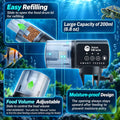 AquaMiracle Automatic Fish Feeder for Aquarium, Auto Fish Food Dispenser with Timer, Volume Adjustable Vacation Aquarium