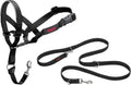 Halti Headcollar (Size 4, Black) & Training Leash (Size L, Black) Bundle