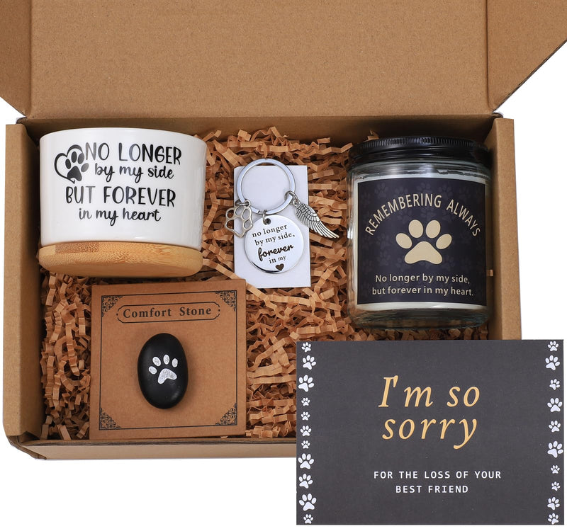 LESEN Loss of Dog Cat Pet Sympathy Gift,Dog Memorial Gifts for Loss of Dog,Dog Passing Away Bereavement Remembrance Gift Basket for Friends Family