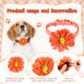 Frienda 8 Pcs Fall Thanksgiving Dog Collar Flower Attachment Bows Charms