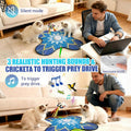 Interactive Cat Toy for Indoor Cats, Touch Activated Automatic Electronic Cat Toy with Sound On/Off, Dual Wands, Non-Slip Suction Cups, Rechargeable Hide and Seek Cat Play Mat for Bored Adult Kittens