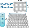 Hmyomina 16 x 13 Inch Cat Scat Mat with Spikes Outdoor/Indoor, Cat Deterrent Mat (10 Pack)