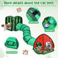 Tailtastic 3-in-1 Watermelon Cat Play Tunnel with Pop-Up Cube & Triangle Cat Tent, Interactive Toy Ball & Foldable Design - Easy Magic Tape Assembly Tunnels for Indoor Cats