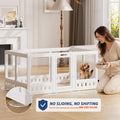 Clear-air Dog Playpen Indoor Acrylic Pen, 24" H, White, 12 Panels