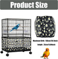 Large Bird Cage Seed Catcher Net Fits Round and Square Cages for Parakeet, Macaw, African Grey, M