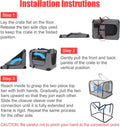 Prutapet Large Cat Carrier 24"x16.5"x16.5" Portable Dog Crate for Small Medium Dogs Collapsible Traveling Pet Crate with Collapsible Bowl