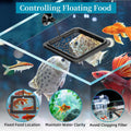 DaToo Fish Feeding Ring Aquarium Square Floating Food Feeder Circle with Strong Suction Cup Fish Tank Feeding Ring for B
