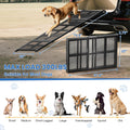 Dog Ramp for Car, 74"x 20" Large Folding Pet Stair Ramp with Non-Slip Mesh, Extra Wide Dog Steps for Medium & Large Dogs