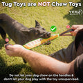 Dog Bite Tug Toy 12 x 3.2 Inches - Durable Pull Toy with 2 Soft & Strong Handles - Tough Jute Bite Pillow for Medium to 
