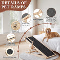 Dog Ramp for High Bed Couch, 55" Long Pet Steps for Small Medium Large Dogs