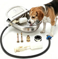 Automatic Animal Drinking Water Bowl, Stainless Steel Dog Water Bowl with 2 Float Valves, Livestock Automatic Water Bowl