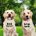 Big Brother Dog Bandana Beige XLarge 1PCS, Adjustable Triangle Scarf