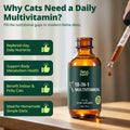 18-in-1 Liquid Multivitamin, Taurine & Lysine for Cats, Cat Liquid Vitamin, Senior & Picky Cats, Supports Immune, Skin & Coat, Energy & Overall Wellness, Chicken Flavor, 2 fl oz