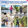 Hands Free Dog Leash with Pouch, Bungee, Waist Belt and Dual Handles