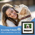 Dog Memorial Picture Frame with 5 Display Options- Dog Collar Memorial Frame Gift - Cat or Dog Pet Loss Gift for a Griev