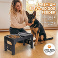 LALOBLUE Collapsible Dog Bowls Raised Elevated Adjust Stand