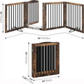 Vantas 96" x 30", No-Assembly Wooden Dog Gate with Door