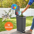 iTouchless 13.2 Gal / 50L Dog Poop Trash Can with Lid & AbsorbX Odor Filter