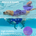 PETDSH Dog Life Jacket Medium, High Flotation Dog Life Vest for Swimming Boating, Reflective Puppy Lifejacket with Super